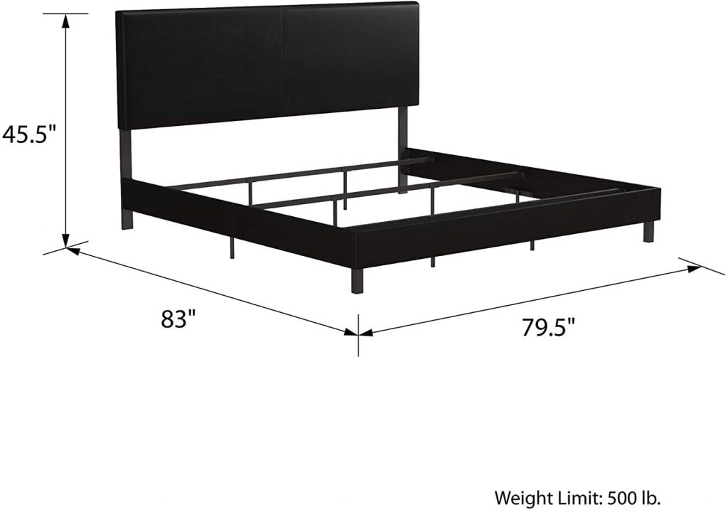 queen bed frame for box spring - DHP Janford Upholstered Bed