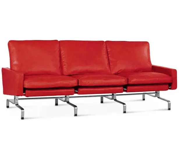 PK31 Sofa Replica - red leather sofa
