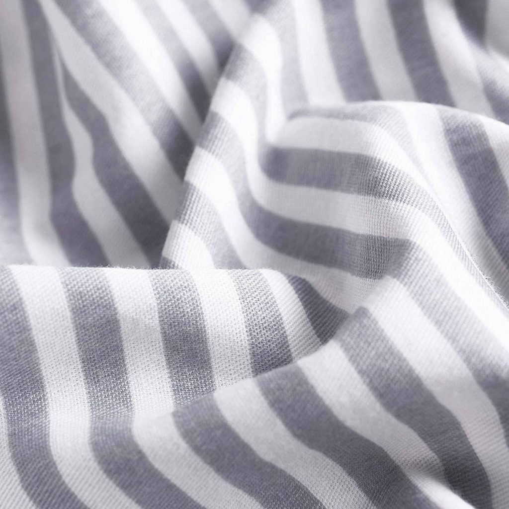 striped comforter queen - Wake In Cloud Grey and White Striped Comforter Set
