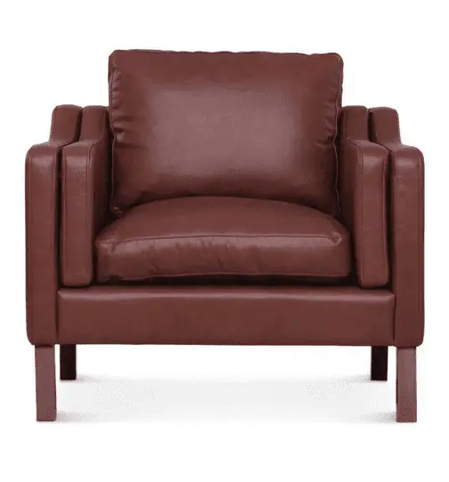 borge mogensen chair - tan leather armchair