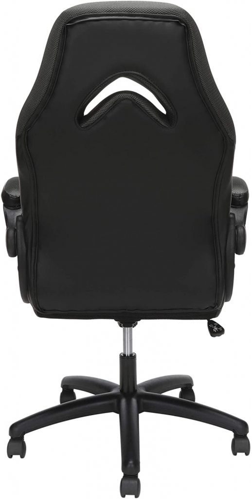essentials racing style gaming chairs - rear view