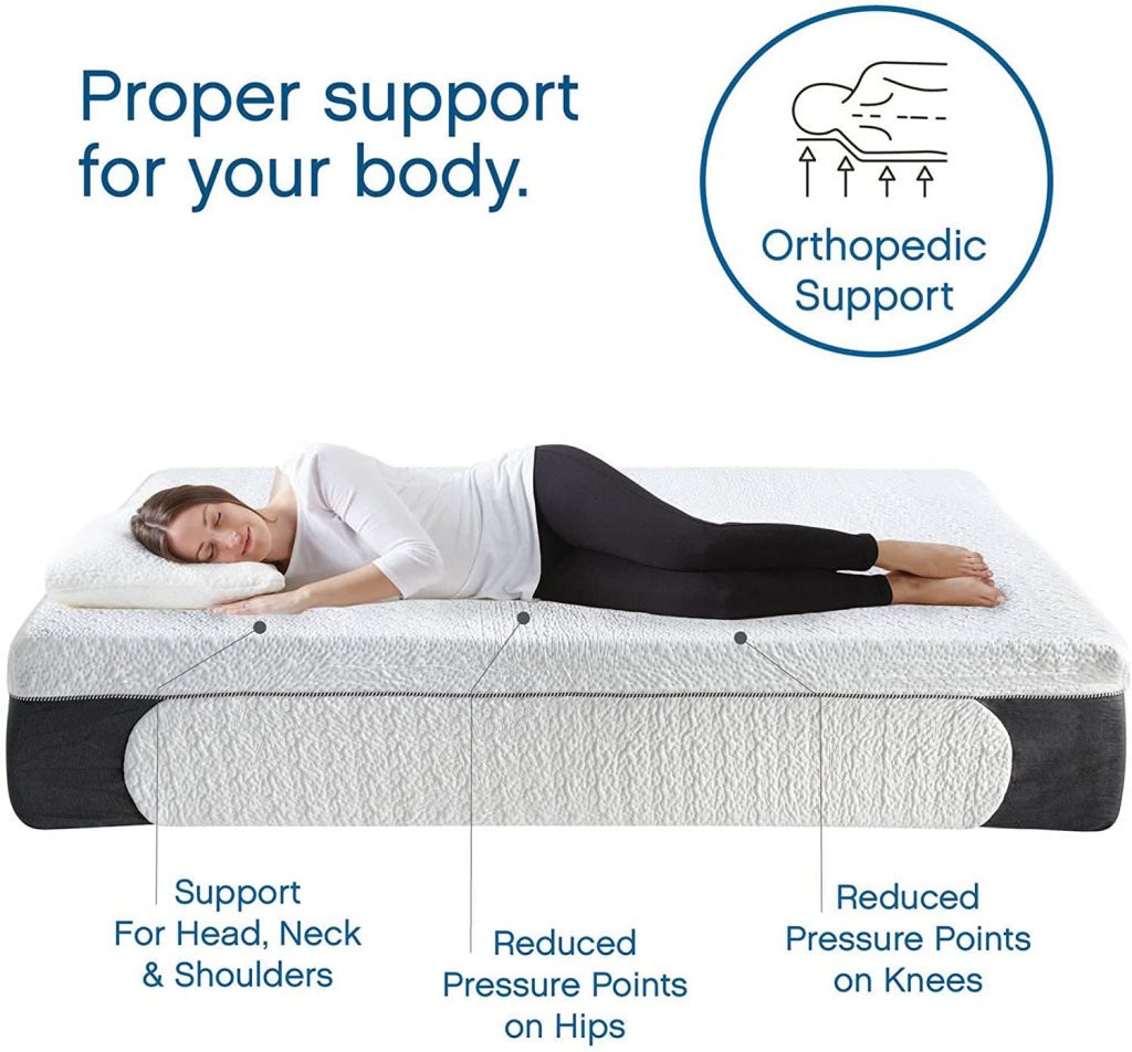 king size cool gel memory foam mattress with orthopedic support