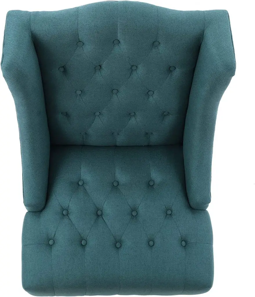 mid century wingback chair - top view