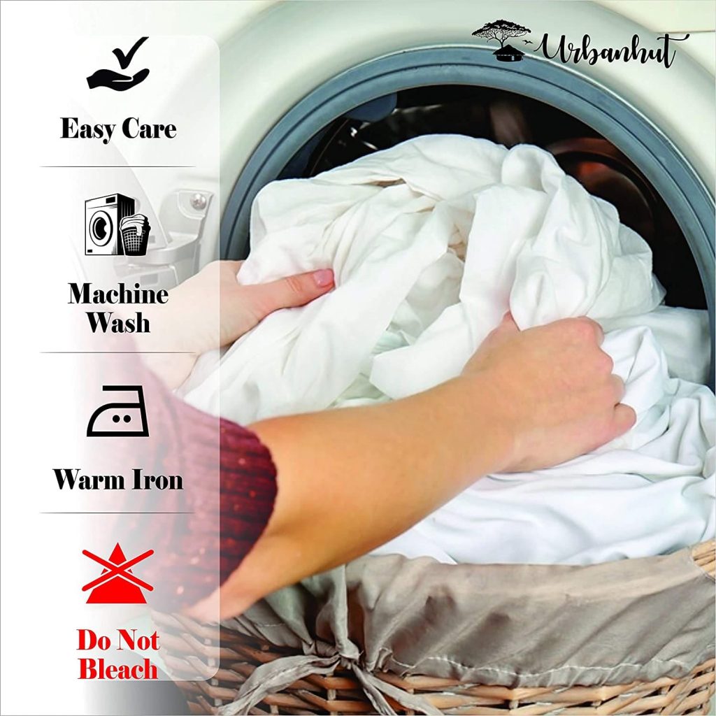 Urban Hut bed set - machine wash, warm iron, do not bleach