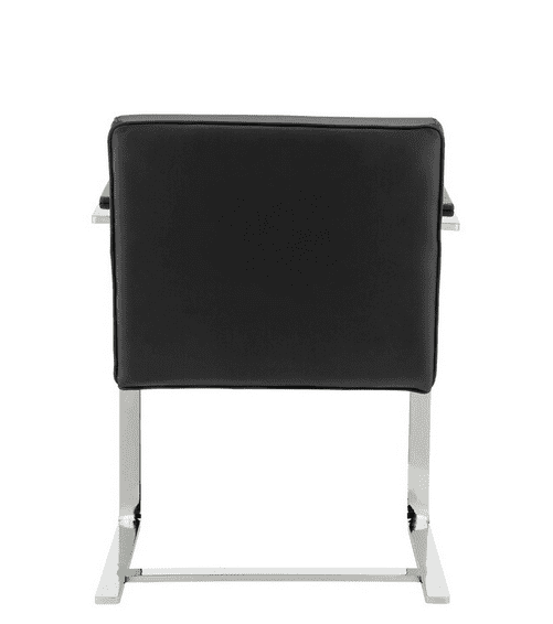 black leather knoll brno chair - rear view