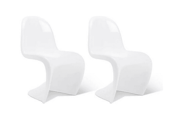 white panton s chair - side frontal view
