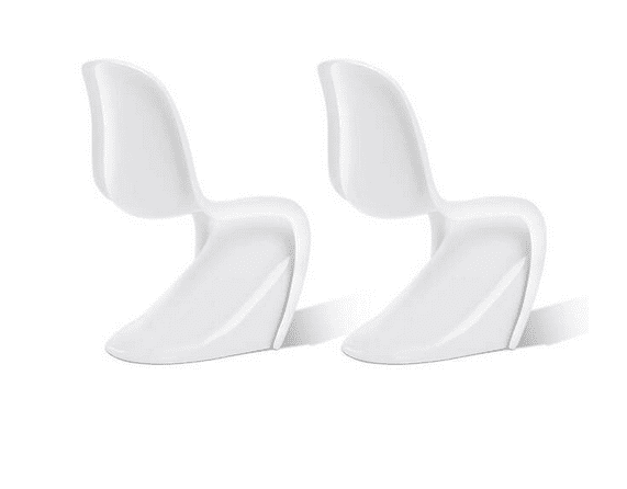 panton style chairs - side/rear view