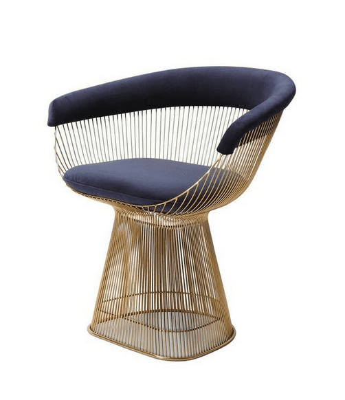 platner lounge chair - front/side view
