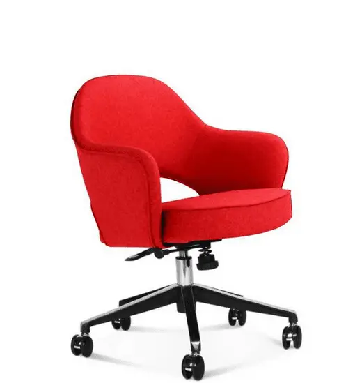 red saarinen executive armchair reproduction - side view