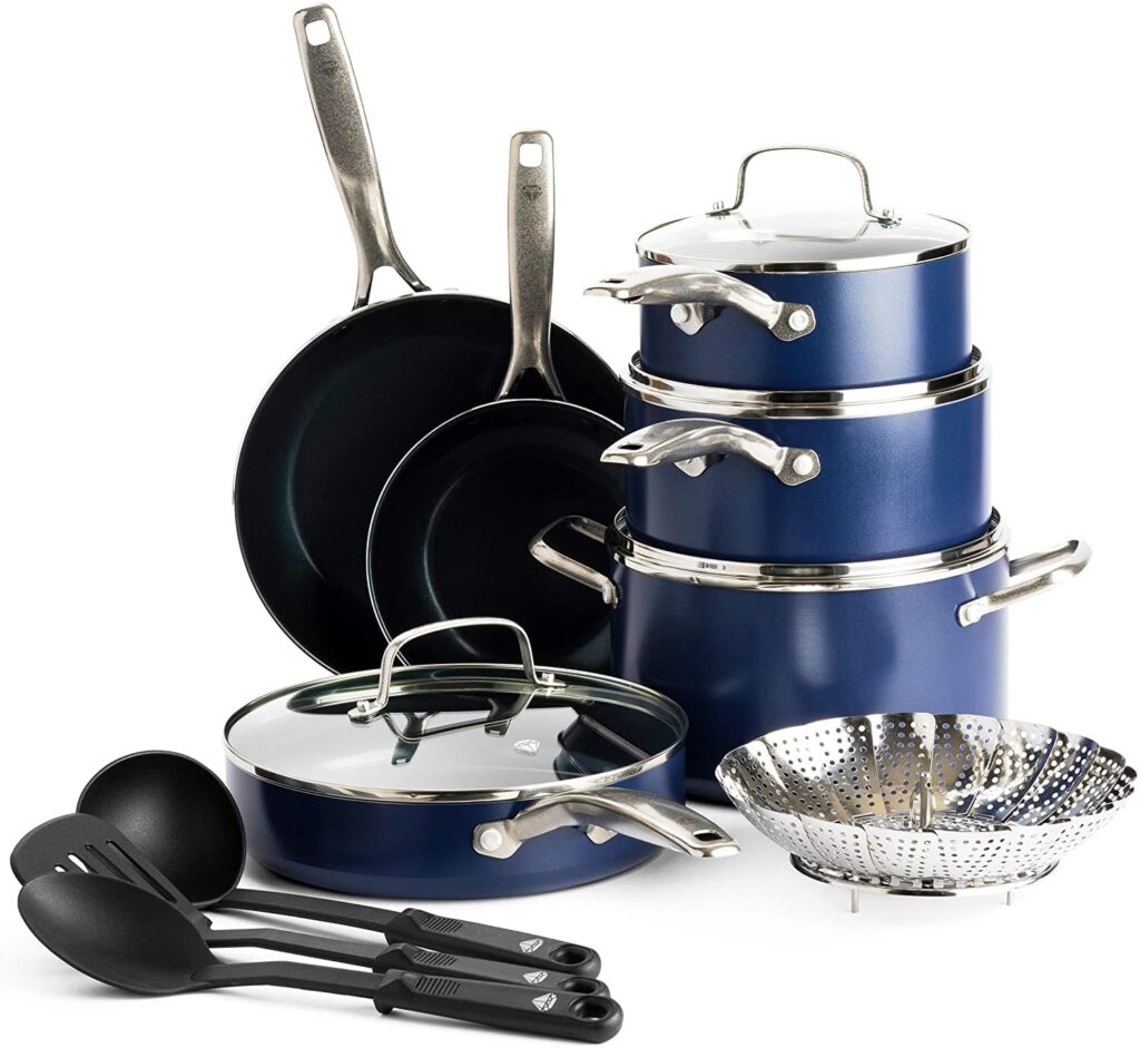blue diamond cookware set