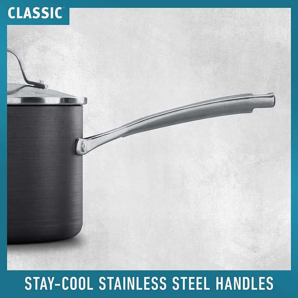 stay-cool stainless steel handles
