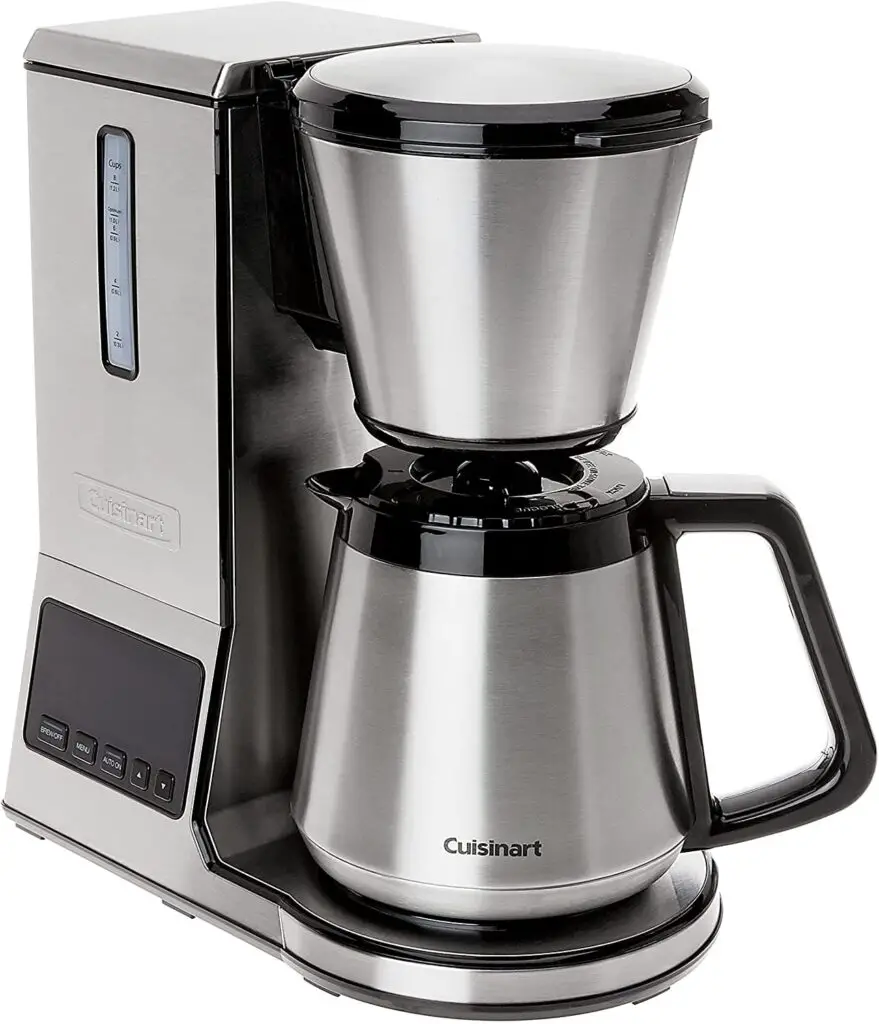 cuisinart cpo-850 pour over coffee brewer thermal carafe, stainless steel