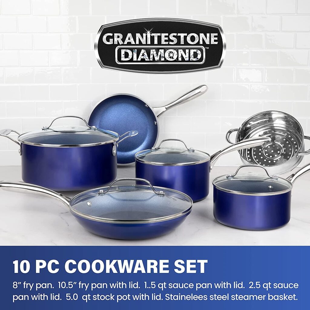granitestone blue diamond cookware