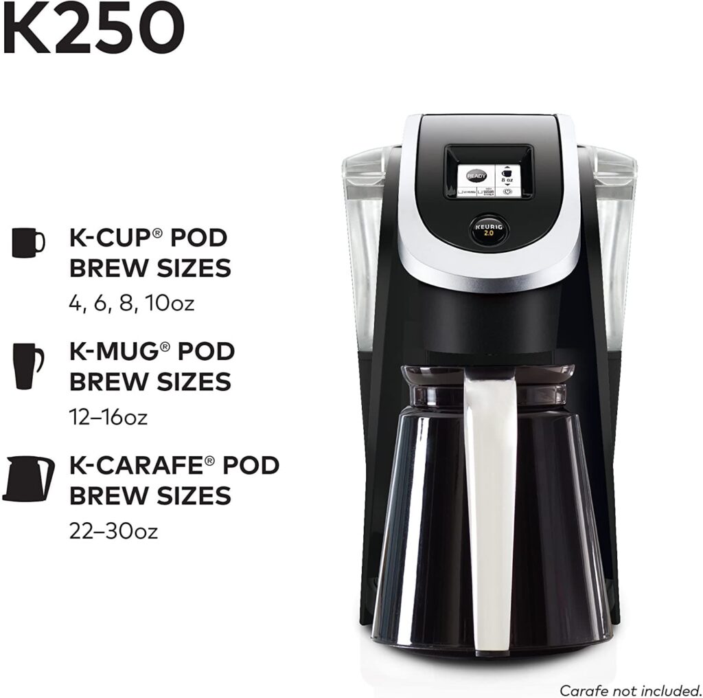 keurig® k250 coffee brewing system