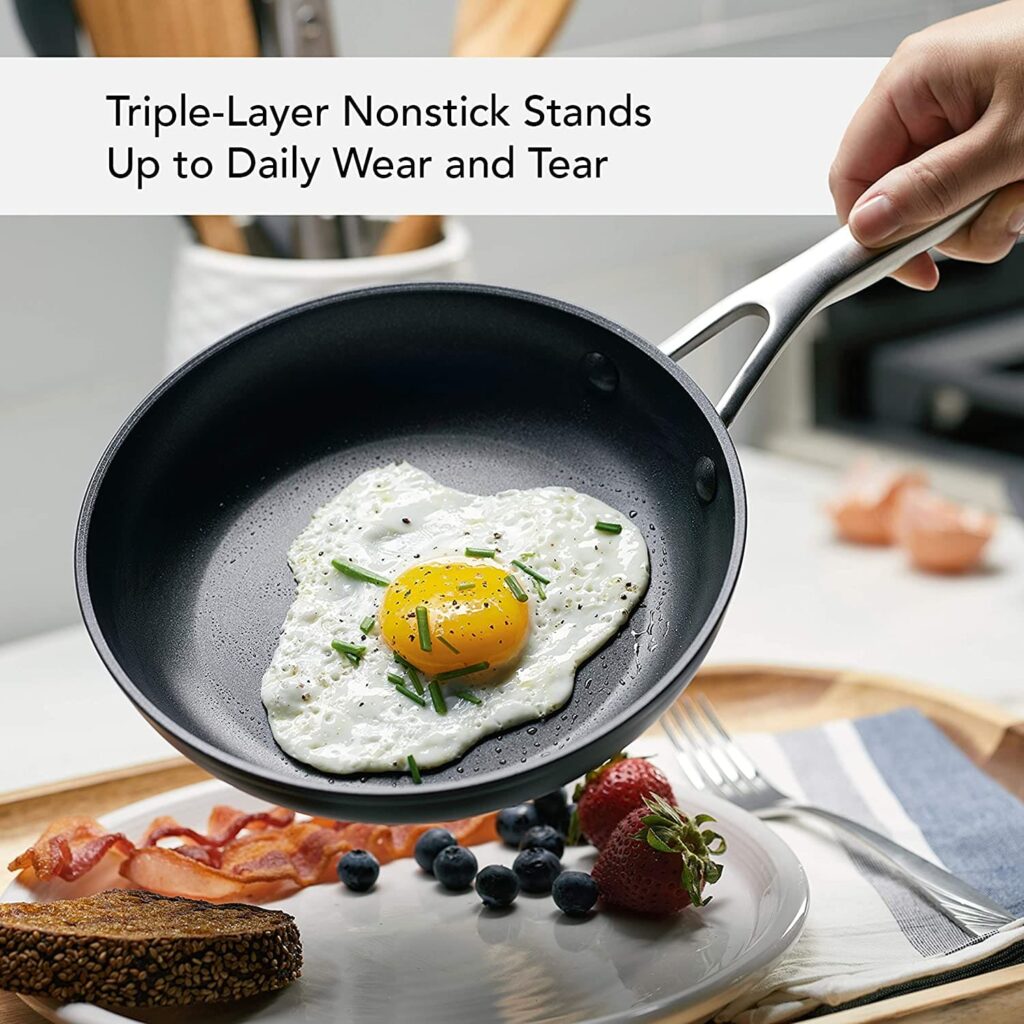 kitchenaid hard-anodized nonstick 10-pc kitchen cookware with triple non-stick layer