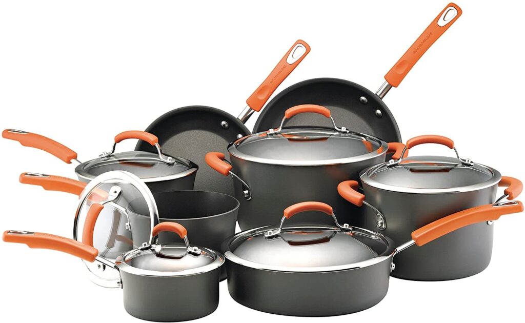 rachael ray brights 14-pc. nonstick cookware set