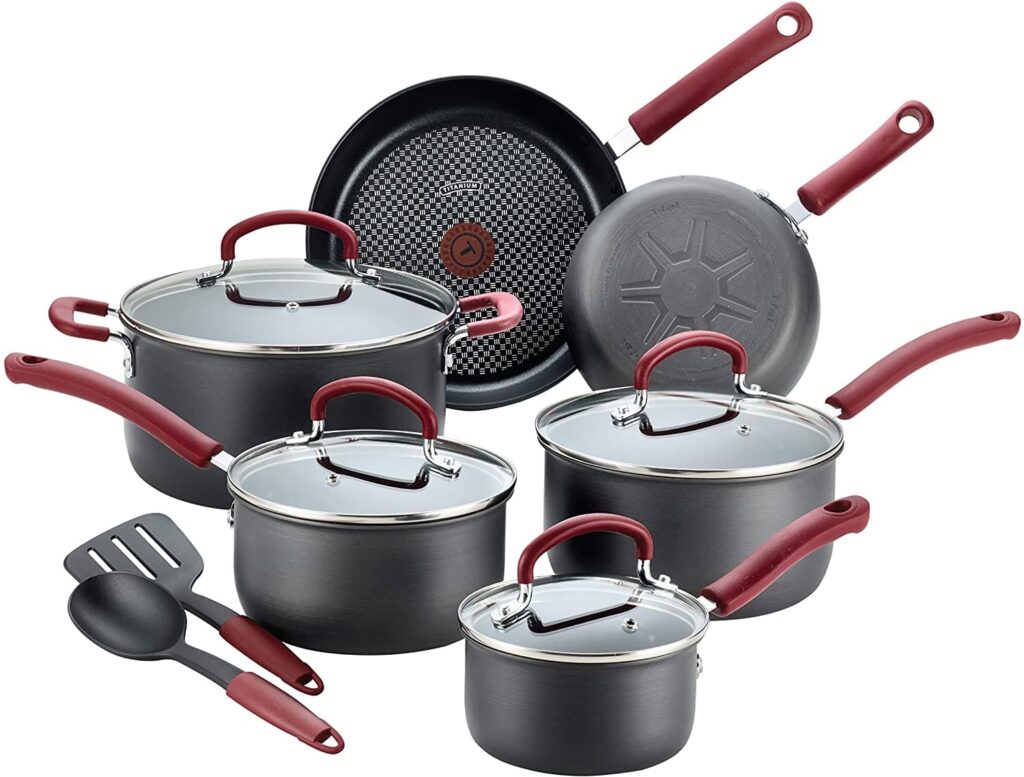 t-fal ultimate hard anodized cookware set