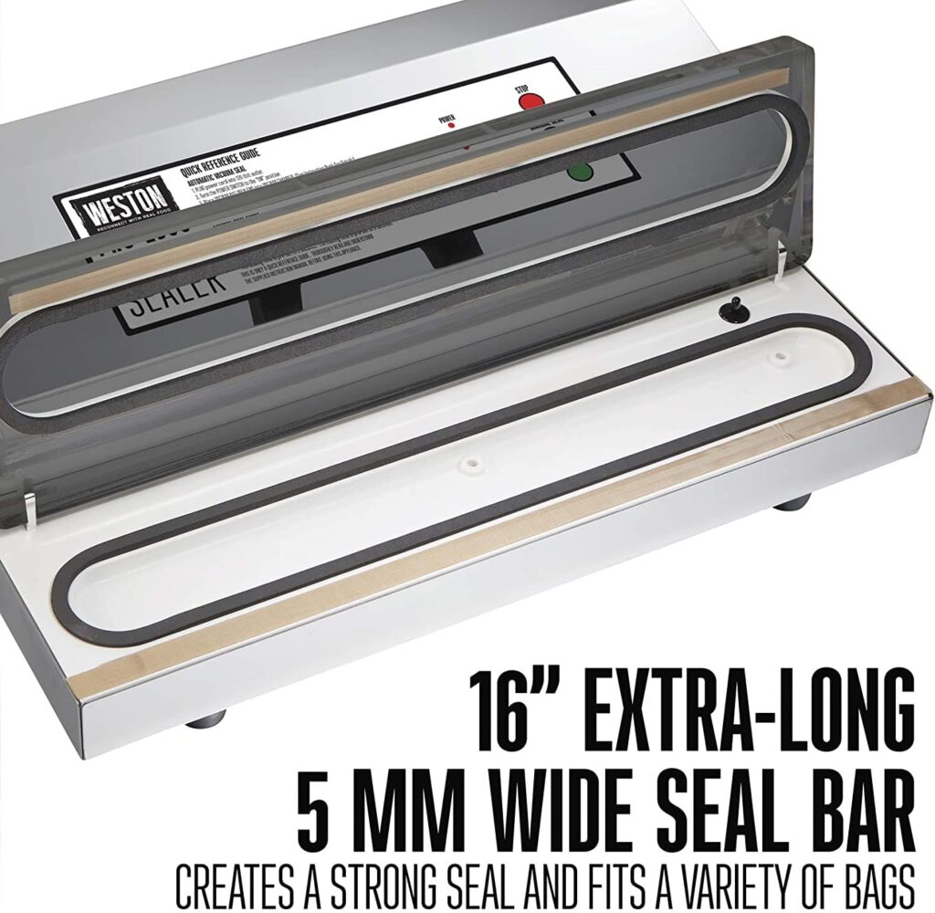 weston pro-2300 vacuum sealer - extra-long seal bar